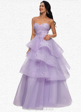 Load image into Gallery viewer, Ann Ball-Gown/Princess Sweetheart Floor-Length Tulle Prom Dresses With Beading Sequins HDOP0022204