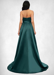 Miranda Ball-Gown/Princess Sweep Train Satin Prom Dresses HDOP0022207
