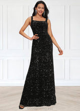 Load image into Gallery viewer, Christina Sheath/Column Scoop Floor-Length Sequin Prom Dresses HDOP0022228