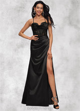 Load image into Gallery viewer, Addyson Trumpet/Mermaid Sweetheart Sweep Train Satin Prom Dresses HDOP0022229