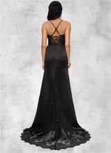 Load image into Gallery viewer, Addyson Trumpet/Mermaid Sweetheart Sweep Train Satin Prom Dresses HDOP0022229