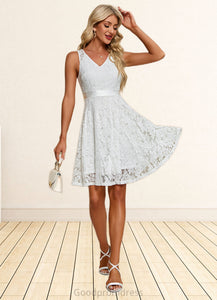 Karma V-Neck Elegant A-line Lace Midi Dresses HDOP0022264