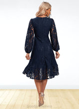Load image into Gallery viewer, Tess Jacquard V-Neck Elegant A-line Lace Midi Dresses HDOP0022269