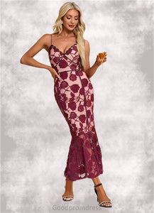 Aiyana Jacquard Sweetheart Elegant Trumpet/Mermaid Tulle Midi Dresses HDOP0022342