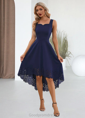 Leanna Square Elegant A-line Polyester Asymmetrical Dresses HDOP0022355