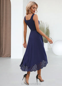 Leanna Square Elegant A-line Polyester Asymmetrical Dresses HDOP0022355