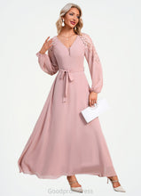 Load image into Gallery viewer, Kianna V-Neck Elegant A-line Chiffon Dresses HDOP0022360