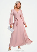 Load image into Gallery viewer, Kianna V-Neck Elegant A-line Chiffon Dresses HDOP0022360