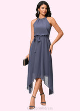 Load image into Gallery viewer, Gisselle A-line Scoop Ankle-Length Chiffon Cocktail Dress With Ruffle HDOP0022361