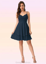 Load image into Gallery viewer, Ariella V-Neck A-line Chiffon Dresses HDOP0022370
