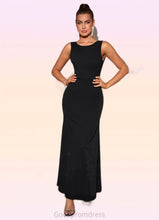 Load image into Gallery viewer, Audrina Bow Boat Neck Elegant Trumpet/Mermaid Polyester Maxi Dresses HDOP0022383