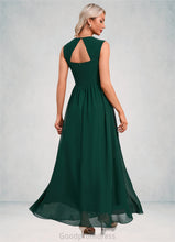 Load image into Gallery viewer, Dana Beading Ruffle V-Neck Elegant A-line Chiffon Maxi Dresses HDOP0022431