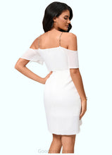 Load image into Gallery viewer, Athena Sheath/Column Off the Shoulder Asymmetrical Chiffon Cocktail Dress With Cascading Ruffles HDOP0022460