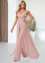 Load image into Gallery viewer, Scarlett Jumpsuit/Pantsuit V-Neck Floor-Length Chiffon Bridesmaid Dress With Ruffle HDOP0022600