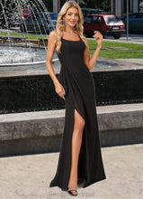 Load image into Gallery viewer, EmeryPiper A-line Square Floor-Length Chiffon Bridesmaid Dress With Ruffle HDOP0022616