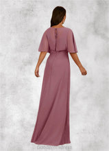 Load image into Gallery viewer, Sonia A-Line V-Neck Pleated Chiffon Floor-Length Dress HDOP0022621