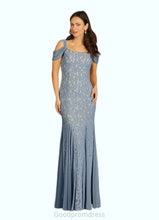 Load image into Gallery viewer, Morgan Mermaid Off the Shoulder Lace Floor-Length Dress HDOP0022663