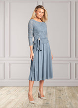 Load image into Gallery viewer, Larissa A-Line Lace Tea-Length Dress HDOP0022664