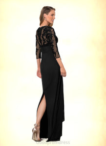 Khloe Sheath Lace Floor-Length Dress HDOP0022665