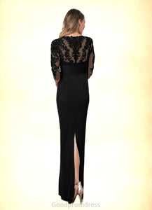 Khloe Sheath Lace Floor-Length Dress HDOP0022665