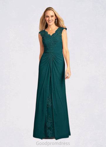 Liliana A-Line Lace Floor-Length Dress HDOP0022668
