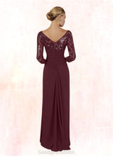 Load image into Gallery viewer, Kimberly Sheath Sequins Lace Floor-Length Dress HDOP0022673