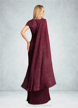 Load image into Gallery viewer, Jan Mermaid Ruffle Cape Metallic Mesh Floor-Length Dress HDOP0022687