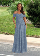 Load image into Gallery viewer, Raegan A-Line Sweetheart Off the Shoulder Lace Floor-Length Dress HDOP0022688