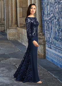 Emerson Mermaid Sequins Lace Floor-Length Dress HDOP0022689