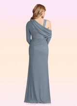 Load image into Gallery viewer, Viviana Sheath Lace Luxe Knit Floor-Length Dress HDOP0022691