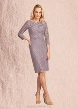 Load image into Gallery viewer, Amiyah Sheath Lace Knee-Length Dress HDOP0022694