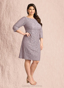 Amiyah Sheath Lace Knee-Length Dress HDOP0022694
