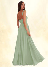 Load image into Gallery viewer, Anika Box Pleated Chiffon A-Line Dress Dusty Sage HDOP0022723
