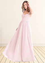 Load image into Gallery viewer, Kristen A-Line Lace Chiffon Floor-Length Dress Blushing Pink HDOP0022740