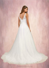 Load image into Gallery viewer, Belinda Ball-Gown Lace Tulle Chapel Train Dress Diamond White HDOP0022794