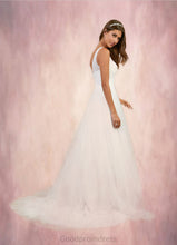 Load image into Gallery viewer, Belinda Ball-Gown Lace Tulle Chapel Train Dress Diamond White HDOP0022794