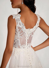 Load image into Gallery viewer, Jaelynn A-Line Sequins Tulle Chapel Train Dress Diamond White HDOP0022795