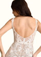Load image into Gallery viewer, Julianna Mermaid Lace Cathedral Train Dress Diamond White/Sand HDOP0022797