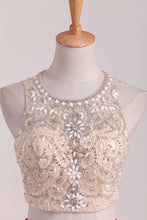 Load image into Gallery viewer, New Arrival Scoop Beaded Bodice Homecoming Dresses A Line Satin Two Pieces