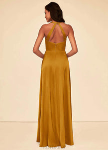 Yaretzi Sleeveless Floor Length Natural Waist A-Line/Princess Spaghetti Staps Bridesmaid Dresses