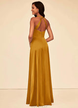 Load image into Gallery viewer, Yaretzi Sleeveless Floor Length Natural Waist A-Line/Princess Spaghetti Staps Bridesmaid Dresses