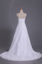 Load image into Gallery viewer, Wedding Dresses Strapless Tulle With Applique Chapel Train