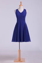 Load image into Gallery viewer, V-Neck Homecoming Dresses A Line Short Chiffon