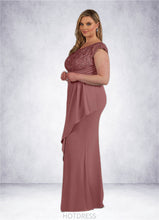 Load image into Gallery viewer, Violet Mermaid Lace Stretch Crepe Floor-Length Dress P0019898
