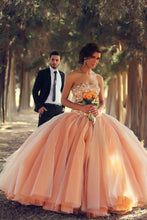 Load image into Gallery viewer, Sweetheart Ball Gown Wedding/Quinceanera Dresses Beaded Bodice Tulle