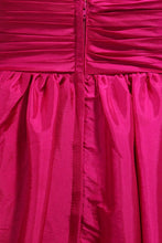 Load image into Gallery viewer, Plus Size A Line Prom Dresses Sweetheart Fuchsia Sweep/Brush Taffeta Zipper Back