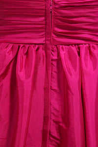 Plus Size A Line Prom Dresses Sweetheart Fuchsia Sweep/Brush Taffeta Zipper Back
