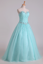 Load image into Gallery viewer, Quinceanera Dresses Pleated Bodice Sweetheart Ball Gown Floor-Length
