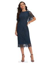 Load image into Gallery viewer, Emilia Sheath/Column Scoop Knee-Length Lace Cocktail Dress HDOP0020998