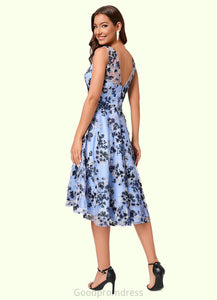 Eloise A-line Off the Shoulder Asymmetrical Lace Sequin Cocktail Dress With Sequins HDOP0022275